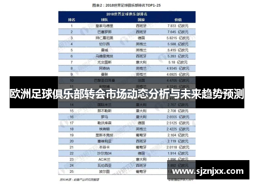 欧洲足球俱乐部转会市场动态分析与未来趋势预测